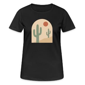 Sérénité de l’Arche du Désert - T-shirt respirant Femme - noir - Devant - AI Model Female 172 light (172cm)