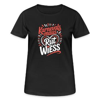 Souris de Carnaval, Rut, Wiess, Cologne, Cologne, Souris de Carnaval, - T-shirt respirant Femme - noir - Devant - AI Model Female 172 light (172cm)