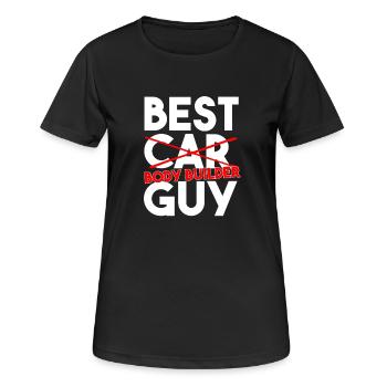 Best Car Body Builder Guy Funny Tradesman Slogan - Women's Breathable T-Shirt - black - Front - AI Model Female 172 light (172cm)