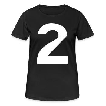 2 Zwei - Frauen T-Shirt atmungsaktiv - Schwarz - Vorne - AI Model Female 172 light (172cm)