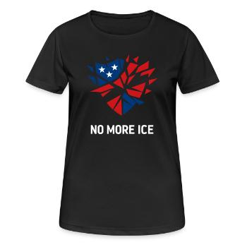 Stoppt die Abschiebung Protest Herz - Frauen T-Shirt atmungsaktiv - Schwarz - Vorne - AI Model Female 172 light (172cm)