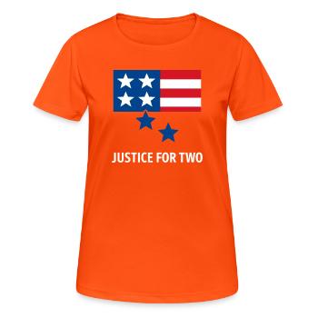 Justice pour deux - T-shirt respirant Femme - orange néon - Devant - AI Model Female 172 dark (172cm)