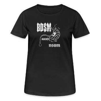BDSM Gothic Kontrast - Frauen T-Shirt atmungsaktiv - Schwarz - Vorne - AI Model Female 172 light (172cm)