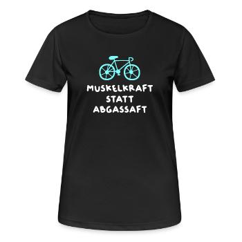 Vélo de coursier Vélo de route Dicons cool Citations Humour - T-shirt respirant Femme - noir - Devant - AI Model Female 172 light (172cm)