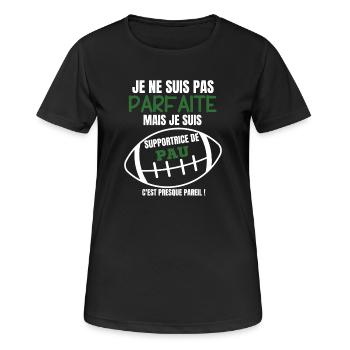 Supporter Rugby Pau Humour - Women's Breathable T-Shirt - black - Front - AI Model Female 172 light (172cm)