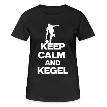 RESTEZ CALMES ET SKITTLES, LES 9 POUVOIRS ! Caniche - T-shirt respirant Femme - noir - Devant - AI Model Female 172 light (172cm)