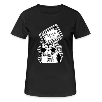 Trashpanda contre le fascisme - T-shirt respirant Femme - noir - Devant - AI Model Female 172 light (172cm)