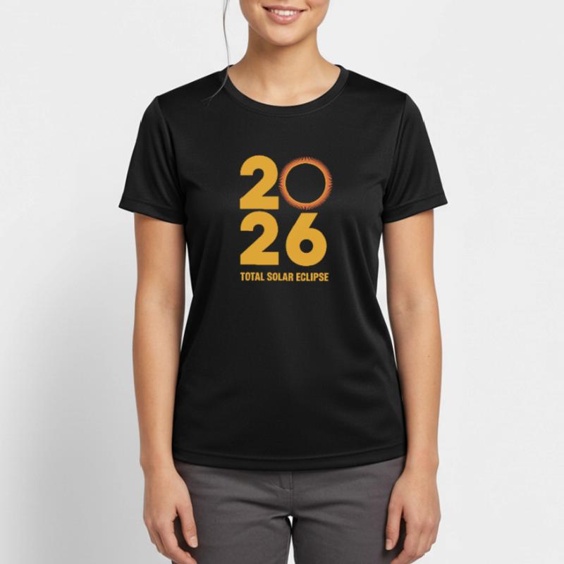 2026 Total Solar Eclipse Path Retro Women's Breathable T-Shirt