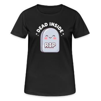 Charmant design de pierres tombales RIP - T-shirt respirant Femme - noir - Devant - AI Model Female 172 light (172cm)