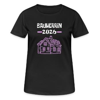 Maître d’ouvrage 2026 - T-shirt respirant Femme - noir - Devant - AI Model Female 172 light (172cm)