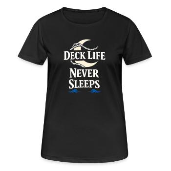 Cadeau de navigation pour le travail de matelot en mer - T-shirt respirant Femme - noir - Devant - AI Model Female 172 light (172cm)