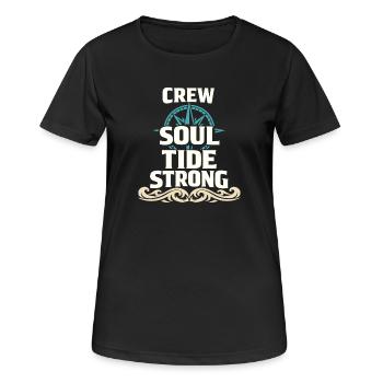 Cadeau de navigation pour le travail de matelot en mer - T-shirt respirant Femme - noir - Devant - AI Model Female 172 light (172cm)
