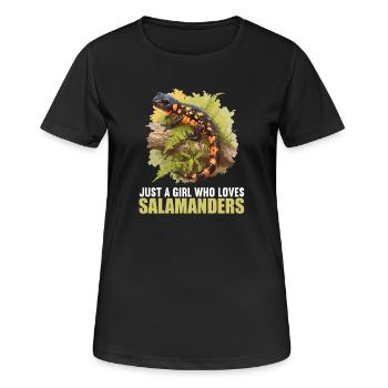 Fire Salamander Salamander - Women's Breathable T-Shirt - black - Front - AI Model Female 172 light (172cm)