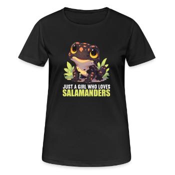 Fire Salamander Salamander - Women's Breathable T-Shirt - black - Front - AI Model Female 172 light (172cm)