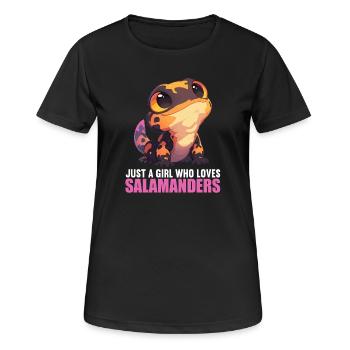 Fire Salamander Salamander - Women's Breathable T-Shirt - black - Front - AI Model Female 172 light (172cm)