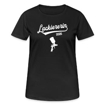 Peintre 2026 Apprentissage Profession Peintre Peintre - T-shirt respirant Femme - noir - Devant - AI Model Female 172 light (172cm)