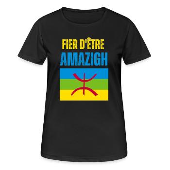 proud to be Amazigh - Women's Breathable T-Shirt - black - Front - AI Model Female 172 light (172cm)
