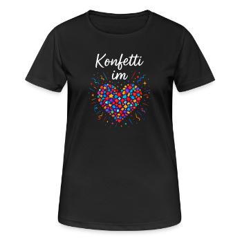 Carnival confetti in the heart of Shrovetide Carnival - Women's Breathable T-Shirt - black - Front - AI Model Female 172 light (172cm)