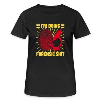 Étudiant en sciences médico-légales qui fait des trucs en criminalistique - T-shirt respirant Femme - noir - Devant - AI Model Female 172 light (172cm)