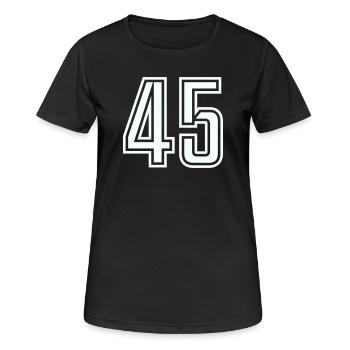 45 - T-shirt respirant Femme - noir - Devant - AI Model Female 172 light (172cm)