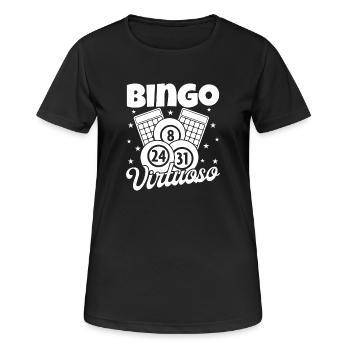 Bingo Virtuose Bingo - T-shirt respirant Femme - noir - Devant - AI Model Female 172 light (172cm)