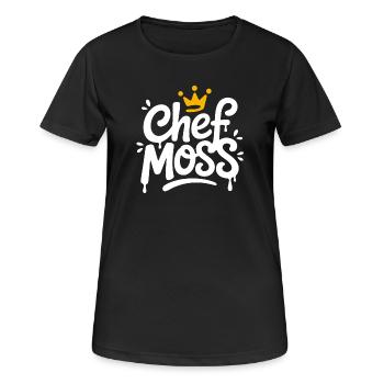 Chef Moss Crown Logo - Women's Breathable T-Shirt - black - Front - AI Model Female 172 light (172cm)