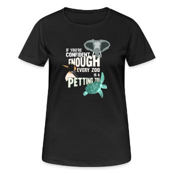 Safari Afrika serengeti wildlife savanne Tiere - Frauen T-Shirt atmungsaktiv - Schwarz - Vorne - AI Model Female 172 light (172cm)
