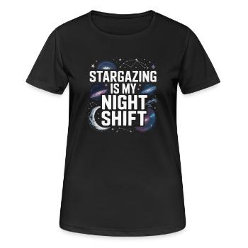 Astronomer Galaxy Outerspace Universe Astronomy - Women's Breathable T-Shirt - black - Front - AI Model Female 172 light (172cm)