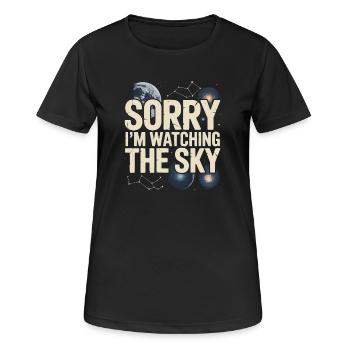 Astronomer Galaxy Outerspace Universe Astronomy - Women's Breathable T-Shirt - black - Front - AI Model Female 172 light (172cm)