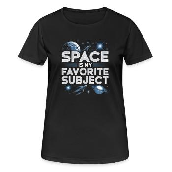 Astronomer Galaxy Outerspace Universe Astronomy - Women's Breathable T-Shirt - black - Front - AI Model Female 172 light (172cm)