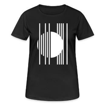 Circular Orbit Stripes - Women's Breathable T-Shirt - black - Front - AI Model Female 172 light (172cm)