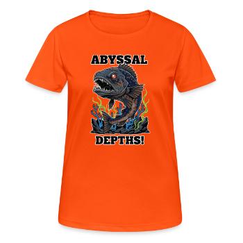 Abyssal Fish Abyssal Depths Fierce - Women's Breathable T-Shirt - neon orange - Front - AI Model Female 172 dark (172cm)