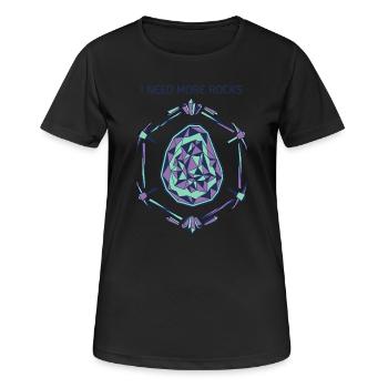 Ich Brauche Mehr Steine - Frauen T-Shirt atmungsaktiv - Schwarz - Vorne - AI Model Female 172 light (172cm)
