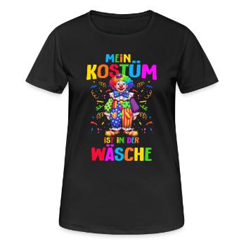 Carnaval Mon costume est à la machine à laver - T-shirt respirant Femme - noir - Devant - AI Model Female 172 light (172cm)