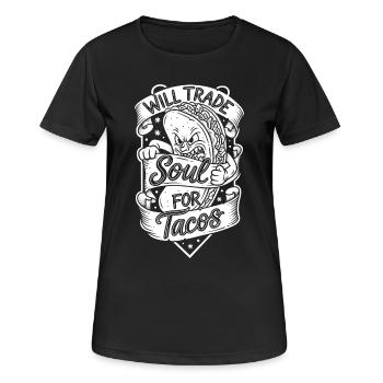 Échange d’âmes contre des tacos - T-shirt respirant Femme - noir - Devant - AI Model Female 172 light (172cm)