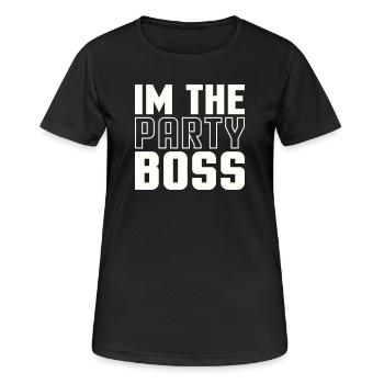 Je suis le chef de la fête - T-shirt respirant Femme - noir - Devant - AI Model Female 172 light (172cm)