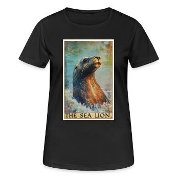 Lions de mer Lion de mer - T-shirt respirant Femme - noir - Devant - AI Model Female 172 light (172cm)