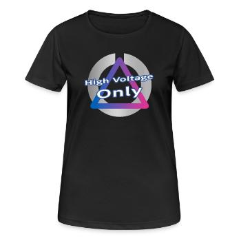 Electro Neon - T-shirt respirant Femme - noir - Devant - AI Model Female 172 light (172cm)