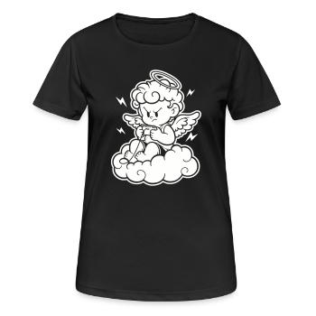 Chérubin de jeu en colère – Angry Angel Gambles - T-shirt respirant Femme - noir - Devant - AI Model Female 172 light (172cm)