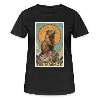 Marmottes Marmotte - T-shirt respirant Femme - noir - Devant - AI Model Female 172 light (172cm)