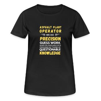 Exploitant d’usine d’asphalte - T-shirt respirant Femme - noir - Devant - AI Model Female 172 light (172cm)