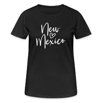 New Mexico Heart Women's Love New Mexico - Frauen T-Shirt atmungsaktiv - Schwarz - Vorne - AI Model Female 172 light (172cm)