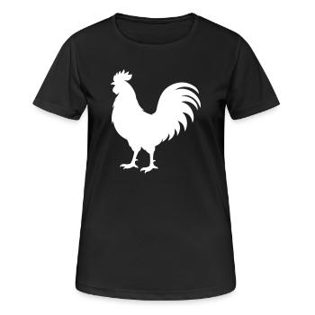 Silhouette du coq - T-shirt respirant Femme - noir - Devant - AI Model Female 172 light (172cm)