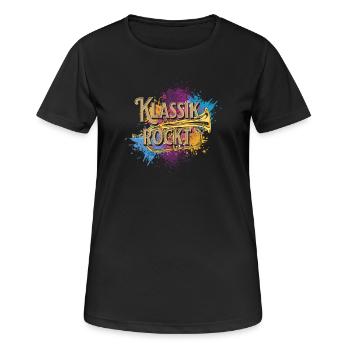 Cor ténor - musique classique, rocks, musique classique, éventail, cuivres - T-shirt respirant Femme - noir - Devant - AI Model Female 172 light (172cm)