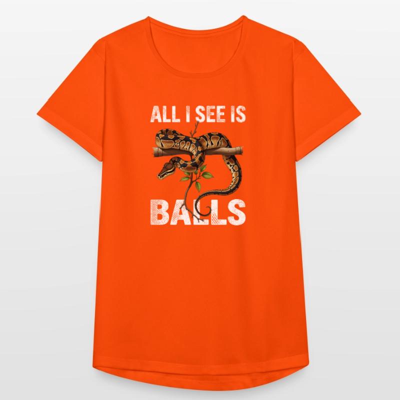 Python roi Serpents Amateurs de terrarium Python T-shirt respirant Femme