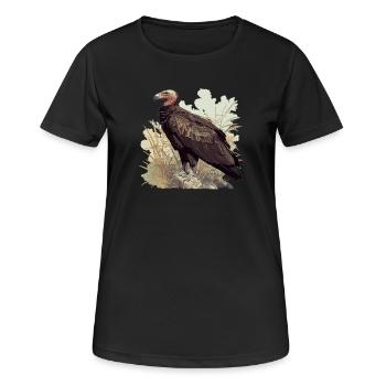 Geier - Frauen T-Shirt atmungsaktiv - Schwarz - Vorne - AI Model Female 172 light (172cm)