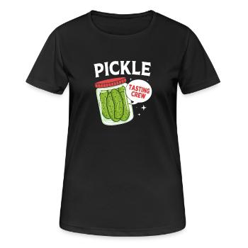 Essiggurke Gurke Gurken - Frauen T-Shirt atmungsaktiv - Schwarz - Vorne - AI Model Female 172 light (172cm)