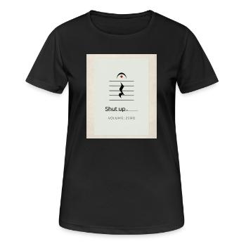 Tais-toi – Volume Zéro Minimaliste Design - T-shirt respirant Femme - noir - Devant - AI Model Female 172 light (172cm)