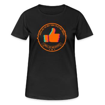 NeonThumbs Stamp: Single Tonight - Women's Breathable T-Shirt - black - Front - AI Model Female 172 light (172cm)