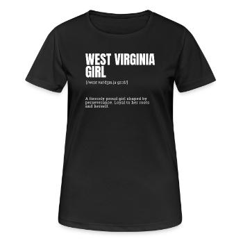 West Virginia Girl Pride - Women's Breathable T-Shirt - black - Front - AI Model Female 172 light (172cm)